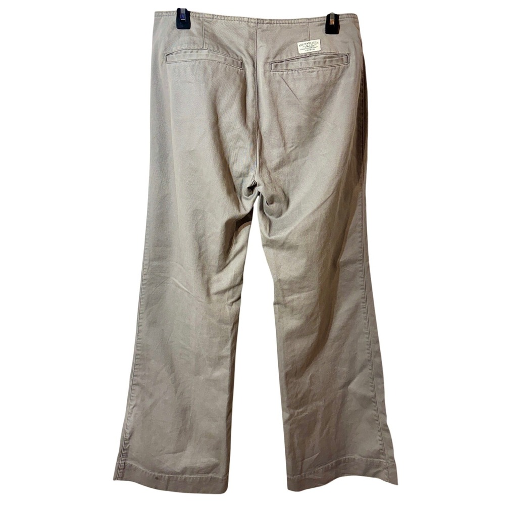 Y2K Abercrombie & Fitch Chino Khakis Gray Wide-Leg Pants Trousers Low Rise - Picture 7 of 8